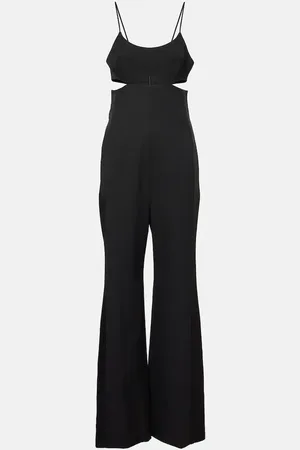 Victoria Beckham Cami cutout crÃªpe satin jumpsuit