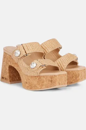 Jimmy Choo Fayence 95 platform mules