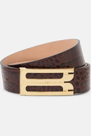 Victoria Beckham Jumbo Frame croc-effect leather belt