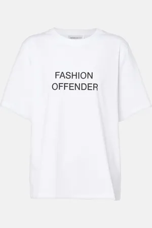 Victoria Beckham Printed cotton jersey T-shirt