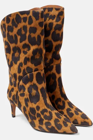 PARIS TEXAS Gaia 60 leopard-print suede boots
