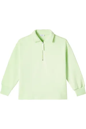 Il gufo Cotton half-zip sweater