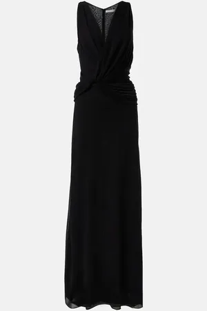 CHRISTOPHER ESBER Twisted Halter gathered ruched gown