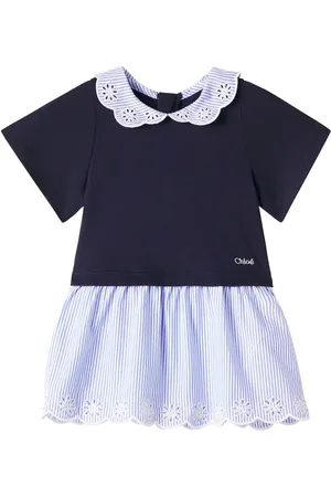Chloé ChloÃ© Kids Baby broderie anglaise striped cotton dress