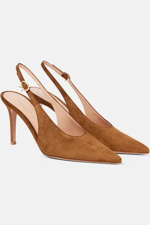 Gianvito Rossi Robbie suede slingback pumps