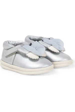Donsje Vlindy metallic leather sneakers