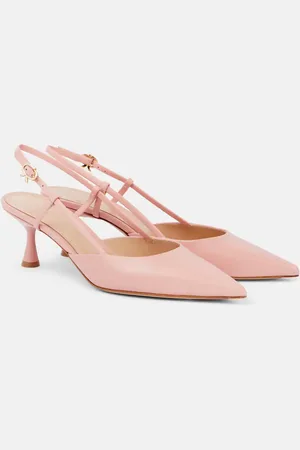 Gianvito Rossi Ascent 55 leather slingback pumps