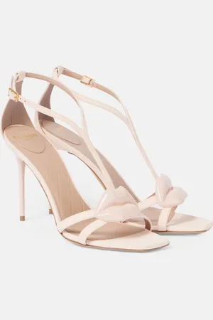 Balmain Lips suede sandals