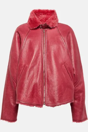 Isabel Marant Acassy shearling-trimmed leather jacket