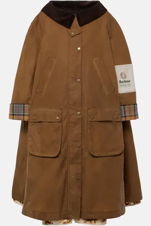 Erdem X Barbour oversized detachable cotton and linen coat