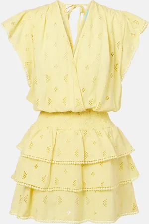 Melissa Odabash Jess crochet-trimmed cotton minidress