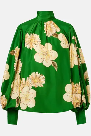 ALÉMAIS AlÃ©mais Sage floral silk blouse