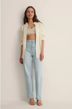 NA-KD Kvinder High waist - Højtaljet jeans med lige ben