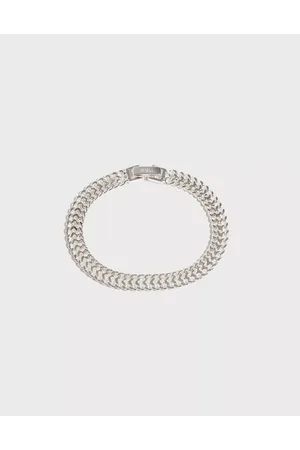 Muli Collection Kvinder Armbånd - Silver Double Curb Chain Bracelet Armbånd Sølv