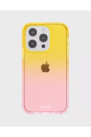 Holdit Kvinder Mobil Covers - Seethru Case iPhone 14 Pro Mobilcover Bright Pink/Orange Juice