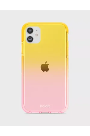 Holdit Kvinder Mobil Covers - Seethru Case iPhone 11/XR Mobilcover Bright Pink/Orange Juice