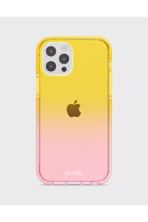 Holdit Seethru Case iPhone 12/12 Pro Mobilcover Bright Pink/Orange Juice