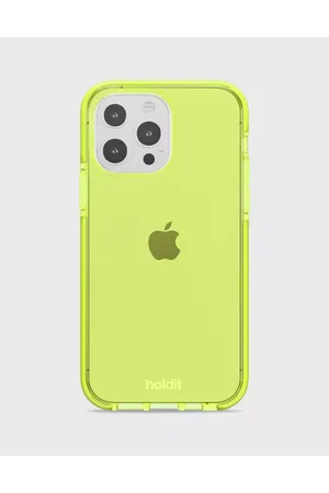 Holdit IPhone 13 Pro Seethru Case Mobilcover Acid Green