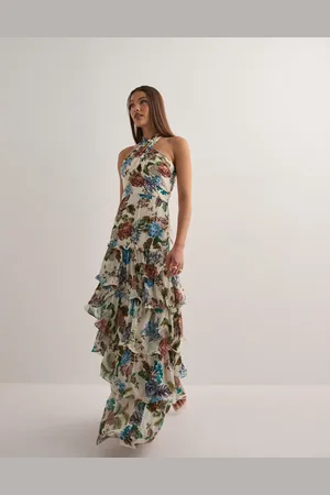 By Malina - Paloma halterneck chiffon maxi dress