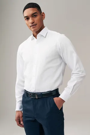 Next Trimmed Easy Care Single Cuff Oxford Shirt38cm R (UK 15 R)