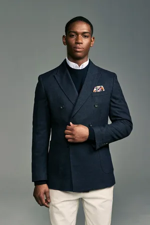 Next Regular Fit Double Breasted Textured Blazer40r