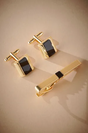 Next Signature Onyx Stone Cuff and Tie Clip Setonesize