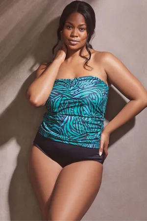 Live Unlimited London Curve Abstract Print Tankini Bottoms50