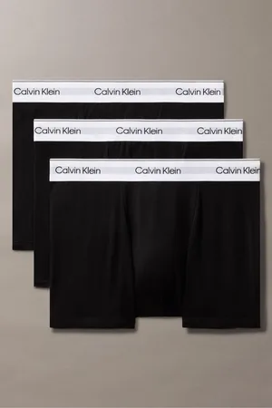 Calvin Klein Black/Blue 3 Pack Boxers Trunks - Ikon Bomuld StrækSmall