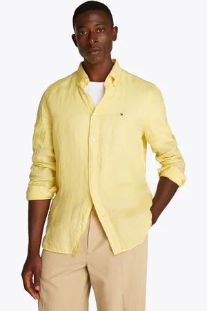 Tommy Hilfiger Normal pasform Essential Stribet 100% Hør SkjorterMiddel