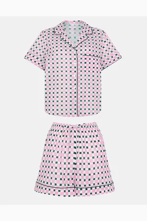 Accessorize Pyjamassæt til skakternet 100% bomuldmedium