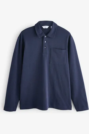 Next Heavyweight Long Sleeve 100% Cotton Polo ShirtXL