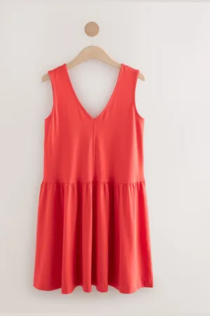 Next 100% Cotton V-Neck Jersey Mini Summer Dress42