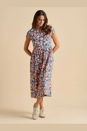 Brakeburn 100% Cotton Midnight Garden Midi Dress46