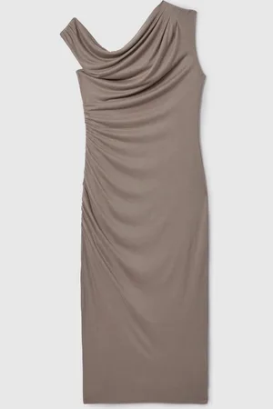 Reiss Fern Bodycon Ruched Midi DressL