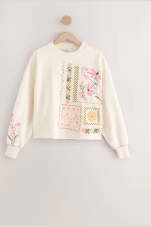 Next 100% Cotton Pretty Embroidered Graphic Crewneck SweatshirtXX-Large