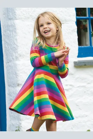 Frugi Økologisk Bomuld Regnbue Fuld Nederdele Skater Kjole1.5 - 2 år (86 - 92cm)