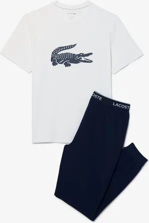 Lacoste Blå Crocodile Tryk Pyjamassæt2X-Large