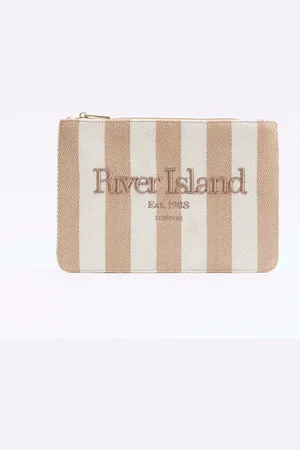 River Island Striped Beach Pouch Bagen
