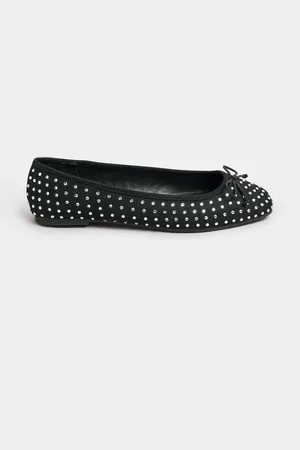 Long Tall Sally Diamante Ballet Pumps