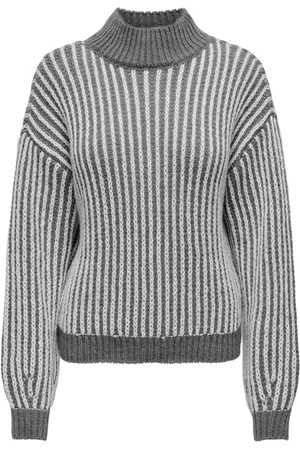 JDY Textured Stripe High Neck Jumper44