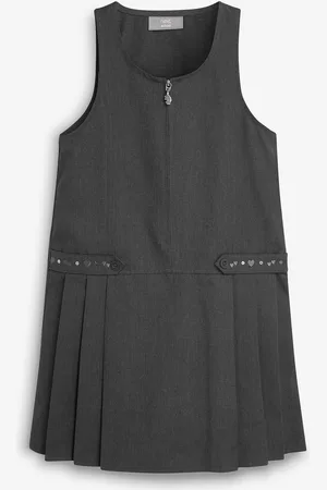 Next Embroidered Zip Front Pinafore School Dress (3-14yrs)8 år ( 128 cm)