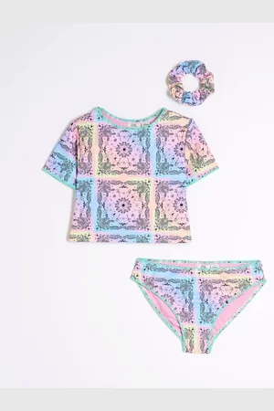 River Island Girls Bandana T-Shirt Bikini Set122128cm