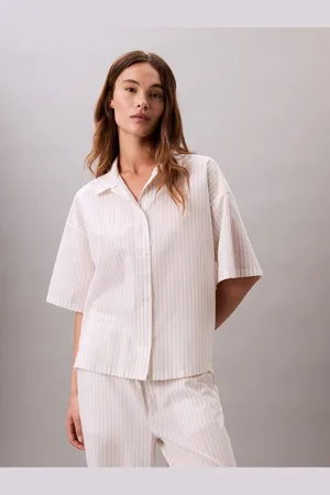 Calvin Klein Cotton Poplin Short Sleeve Pyjama Shirtmedium