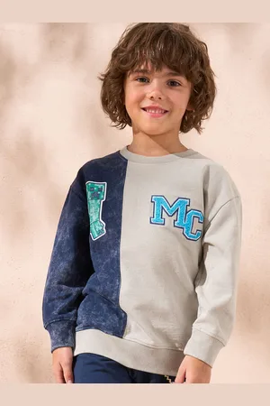 Angel & Rocket Minecraft Washed Block 100% Cotton Sweatshirt11 - 12 år (146 - 152cm)