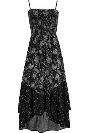Pour Moi Strapless Asymmetric Tiered Woven Maxi Dress38