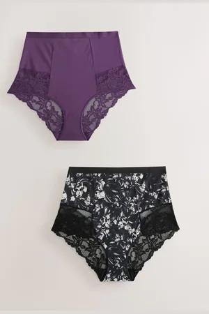 Next Print Tummy Control Shaping Lace Back Brazilian Knickers 2 Pack48