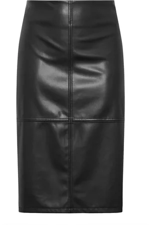 Evans PU Black Skirt48