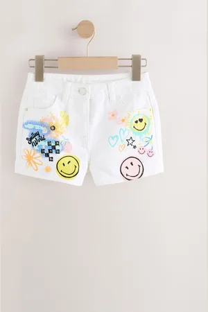 Next 100% Cotton Smileyworld Graffiti Shorts (3-16yrs)140146cm