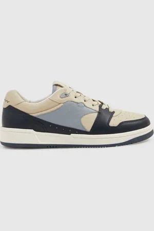 Reiss Astor Leather Lace Up Trainers