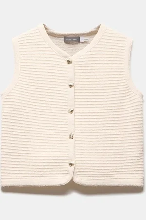 mint&berry Ribbed Button Waistcoatsmall